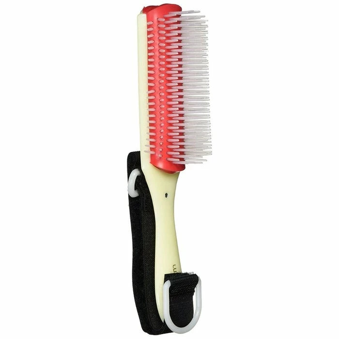 Hairbrush With Hook And Loop Handle