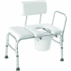 Carex Padded Transfer Bench With Commode
